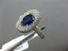 ESTATE 1.82CT DIAMOND & AAA EXTRA FACET SAPPHIRE 14KT WHITE GOLD ENGAGEMENT RING