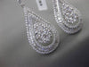 ESTATE EXTRA LARGE 3.86CT MULTI SHAPE DIAMOND 18KT WHITE GOLD 3D DROP EARRINGS