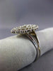 ESTATE LARGE .86CT DIAMOND 18K 2 TONE GOLD 3D FILIGREE MILGRAIN ANNIVERSARY RING