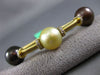 ESTATE LARGE .45CT DIAMOND & AAA SOUTH SEA PEARL 18K YELLOW GOLD BANGLE BRACELET
