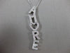 ESTATE LARGE .70CT DIAMOND 14K WHITE GOLD FLOATING 'LOVE' 'AMORE' PENDANT #17866