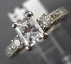 ESTATE 1.17CT DIAMOND PLATINUM 3D CLASSIC FILIGREE ENGAGEMENT LOVE RING #18702