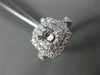 ESTATE LARGE .93CT DIAMOND 14K WHITE GOLD DOUBLE HALO SEMI MOUNT ENGAGEMENT RING