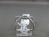 ESTATE WIDE .31CT DIAMOND 18KT WHITE GOLD 3D CRISS CROSS OPEN INFINITY LOVE RING