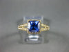 ESTATE 1.55CT DIAMOND & AAA TANZANITE 14KT WHITE GOLD 3D HALO ENGAGEMENT RING
