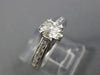 ESTATE .76CT ROUND & OVAL DIAMOND 18KT WHITE GOLD CLASSIC ENGAGEMENT RING #25941