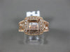 ESTATE LARGE .20CT DIAMOND 14KT ROSE GOLD 3D MILGRAIN SEMI MOUNT ENGAGEMENT RING