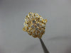 ESTATE WIDE .36CT ROUND DIAMOND 14K YELLOW GOLD 3D FILIGREE MILGRAIN FLOWER RING