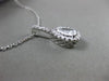 ESTATE .66CT DIAMOND 14KT WHITE GOLD CLUSTER PEAR HALO FILIGREE FLOATING PENDANT