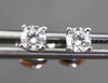 ESTATE .50CT DIAMOND 14KT WHITE GOLD CLASSIC SCREW BACK STUD EARRINGS #19452