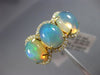 LARGE 6.30CT DIAMOND & AAA AUSTRALIAN OPAL 14K YELLOW GOLD OVAL ANNIVERSARY RING