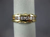 ESTATE .30CT DIAMOND 14KT YELLOW GOLD 3D CHANNEL 5 STONE ANNIVERSARY RING #4051