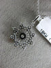 ESTATE .44CT ROUND DIAMOND 18K WHITE GOLD 3D CLASSIC SNOW FLAKE FLOATING PENDANT