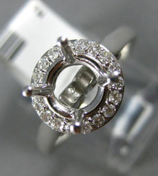 ESTATE .19CT DIAMOND 14KT WHITE GOLD 3D HALO FILIGREE SEMI MOUNT ENGAGEMENT RING