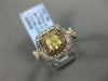 WIDE 1.63CT WHITE ROSE & YELLOW DIAMOND 18K WHITE & ROSE GOLD 3D ENGAGEMENT RING