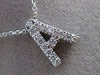 ESTATE .24CT DIAMOND 14KT WHITE GOLD 3D " A " INITIAL FLOATING PENDANT #20372