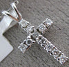 ESTATE .25CT DIAMOND 14KT WHITE GOLD 3D CLASSIC FLOATING CROSS PENDANT #25927
