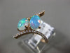 ESTATE 1.80CT DIAMOND & AAA AUSTRALIAN OPAL 14KT YELLOW GOLD 3D SNAKE OVAL RING