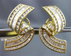 ESTATE LARGE CHARLES KRYPELL 6.50CT DIAMOND 14KT YELLOW GOLD 3D CLIP ON EARRINGS