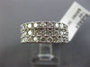 ESTATE WIDE 2.31CT DIAMOND 14KT WHITE GOLD 3 ROW SEMI ETERNITY ANNIVERSARY RING