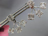 ESTATE LARGE .39CT DIAMOND 18K WHITE GOLD FLOWER FOUR STONE STUD JACKET EARRINGS