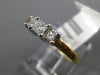 ESTATE .50CT PRINCESS DIAMOND 14K 2 TONE GOLD 3D CLASSIC 3 STONE ENGAGEMENT RING