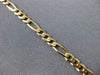 ESTATE LONG 14KT YELLOW GOLD CLASSIC FIGARO LOBSTER LOCK BRACELET #ELVINA61