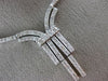 ESTATE LARGE 1.52CT DIAMOND 14KT WHITE GOLD DROP FLOATING V NECKLACE #14876