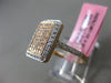 ESTATE .44CT WHITE & PINK DIAMOND 18K WHITE & ROSE GOLD RECTANGULAR CLASSIC RING