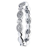 ESTATE .50CT DIAMOND 18K WHITE GOLD ROUND & MARQUISE MILGRAIN STACKABLE FUN RING