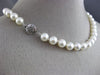 ESTATE AAA 8MM SOUTH SEA PEARL 14KT WHITE GOLD 3D CLASSIC NECKLACE #26211