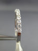 ESTATE .50CT DIAMOND 18K WHITE GOLD 3D CLASSIC SEMI ETERNITY ANNIVERSARY RING