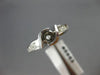 ESTATE .65CT DIAMOND 14KT WHITE GOLD SEMI BEZEL SEMI MOUNT ENGAGEMENT RING #5953