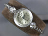 ESTATE BENRUS .75CT OLD MINE DIAMOND 14K WHITE GOLD 3D ROUND TENNIS WATCH #26622