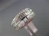 ESTATE WIDE 2.13CT ROUND & BAGUETTE DIAMOND 18KT WHITE GOLD 3D ANNIVERSARY RING