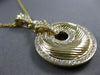 ESTATE LARGE .56CT DIAMOND 18KT YELLOW GOLD V SHAPE CIRCLE OF LIFE LOVE PENDANT