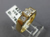 ANTIQUE .76CT ASSCHER DIAMOND 14KT YELLOW GOLD PAST PRESENT FUTURE RING #22009