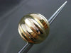 ESTATE LARGE 14KT YELLOW GOLD 3D CIRCULAR PUMPKIN RIDGED CLIP ON EARRINGS