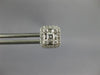 .54CT DIAMOND 18KT WHITE GOLD 3D ROUND & BAGUETTE CLUSTER SQUARE STUD EARRINGS