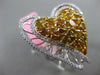ESTATE MASSIVE 3.43CT WHITE & INTENSE YELLOW DIAMOND 18KT GOLD HEART LOVE RING