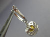 ESTATE 1.31CT WHITE & FANCY YELLOW DIAMOND 18KT 2 TONE GOLD 3D HANGING EARRINGS