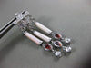 LARGE 1.60CT DIAMOND & GARNET & MOTHER OF PEARL 14KT WHITE GOLD HANGING EARRINGS