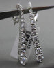 ESTATE 2.0CT DIAMOND 14KT WHITE GOLD GRADUATING TENNIS JOURNEY HANGING EARRINGS