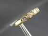 ESTATE .80CT DIAMOND 14KT YELLOW GOLD 3D 5 STONE PRONG ANNIVERSARY RING #5430