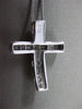 ESTATE .75CT DIAMOND 14KT WHITE GOLD 3D ETOILE 6 STONE FLOATING CROSS PENDANT