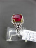 ANTIQUE 1.89CT DIAMOND & RUBY 18K TWO TONE GOLD FILIGREE HEART ENGAGEMENT RING