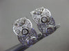 ESTATE WIDE 1.0CT ROUND DIAMOND 18KT WHITE GOLD 3D ETOILE BEZEL CLIP ON EARRINGS