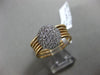 ESTATE .31CT DIAMOND 18KT WHITE & ROSE GOLD 3D CIRCULAR MULTI BAND PAVE FUN RING