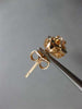 ESTATE .80CT WHITE & CHOCOLATE DIAMOND & AAA MORGANITE 14KT ROSE GOLD EARRINGS