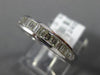 ESTATE .91CT DIAMOND 18K WHITE GOLD 3D BAGUETTE CHANNEL WEDDING ANNIVERSARY RING